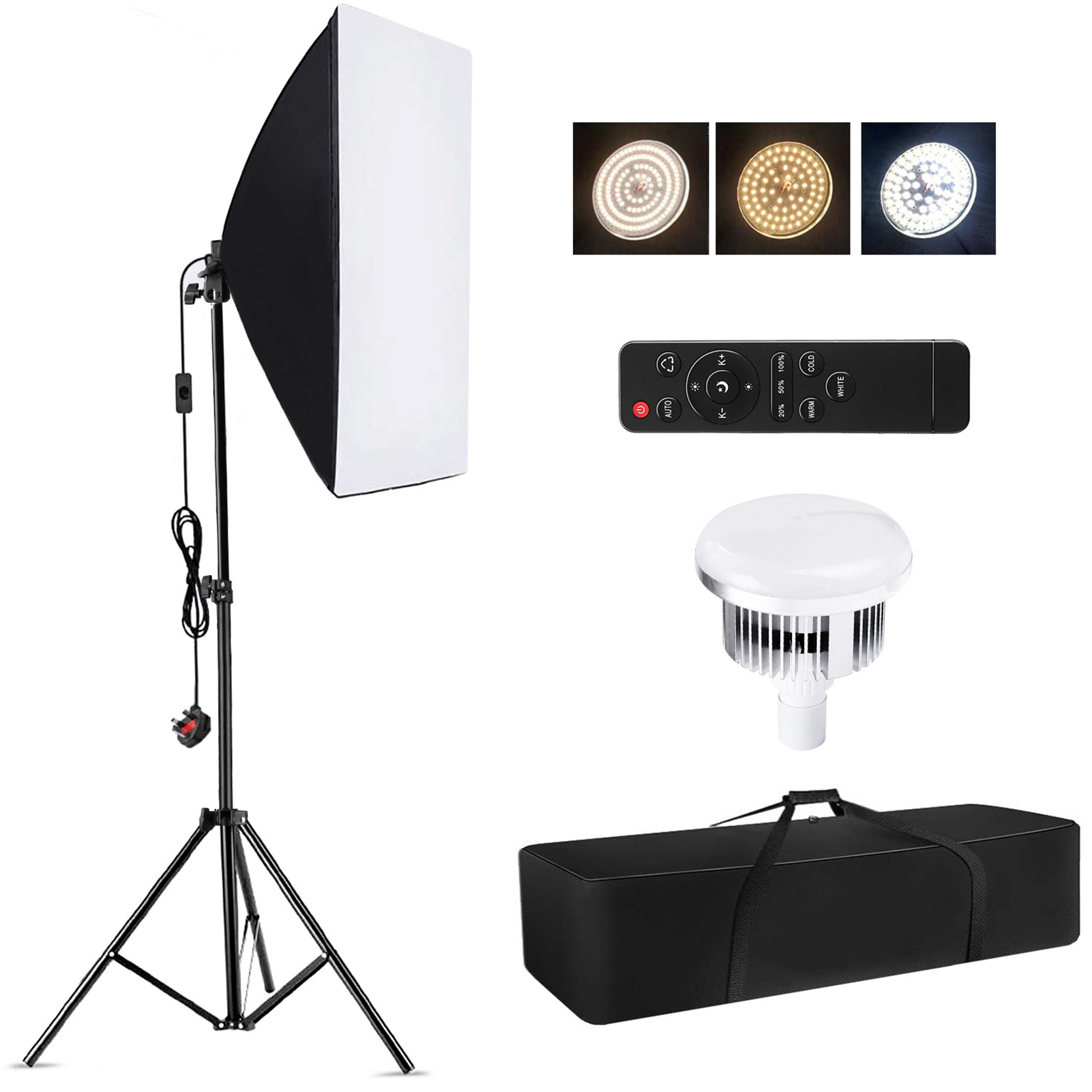 Photography Lighting Kit - Camnoon Studio Fotografie-Lichtset Softbox-Beleuchtungsset mit 85W