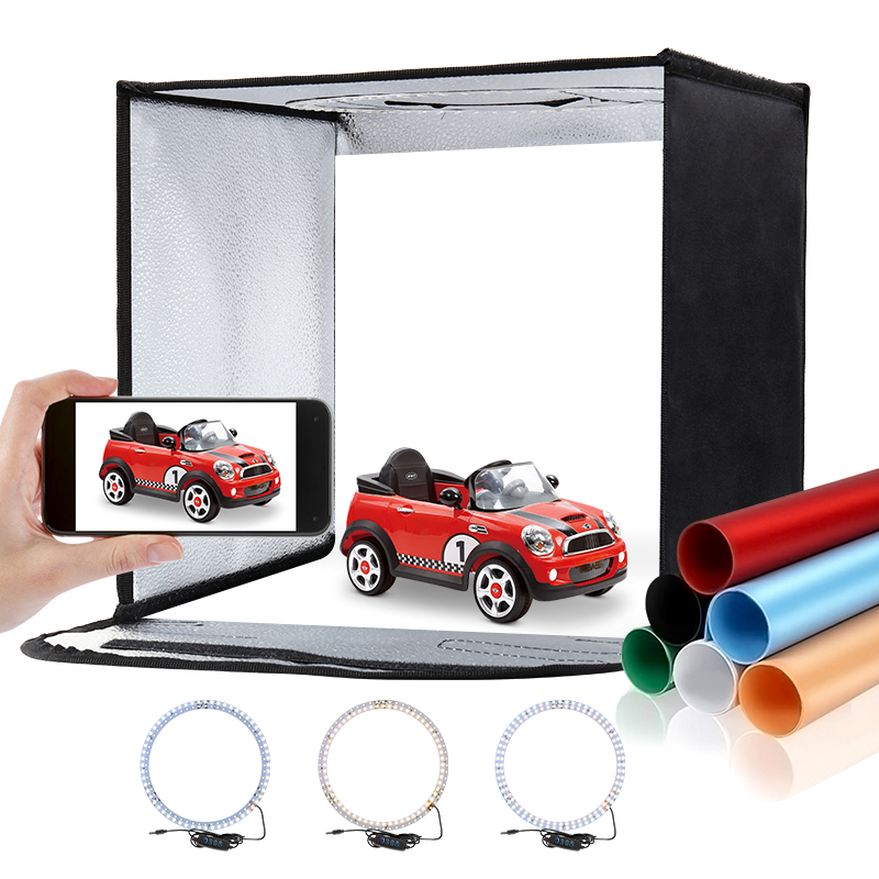 Photography Lighting Kit - 11,8 x 11,8 Zoll faltbare Fotostudio-Leuchtbox,