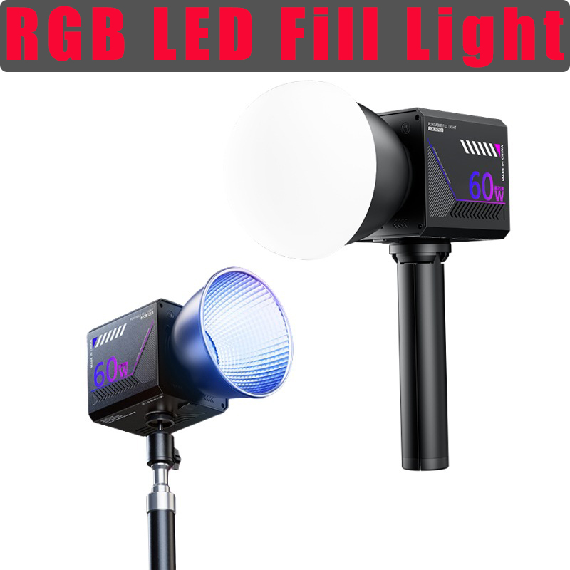 Photography Lighting And Background - 60W RGB Videoleuchte Tragbares LED-Fotostudio-Licht mit