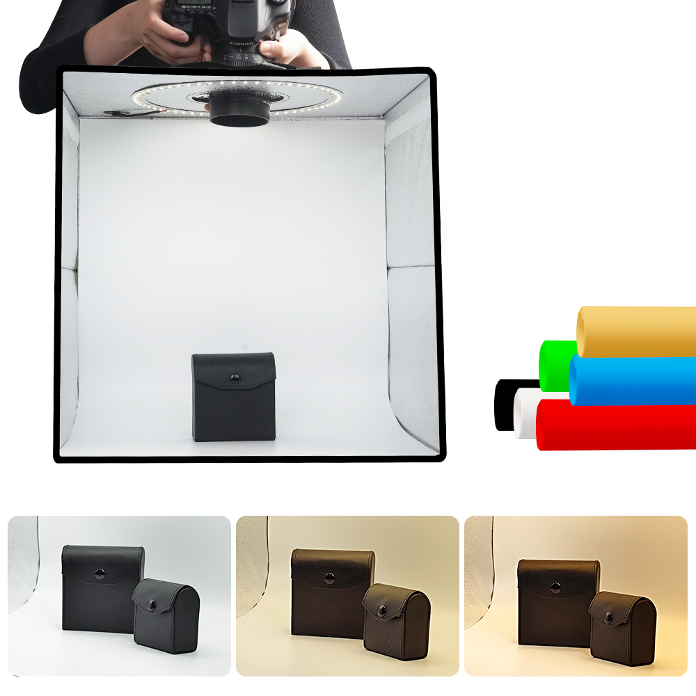 Photography Lighting And Background - Lightdow Dimmbare Fotobox, LED-Lichtraum, Fotostudio-Leuchtkasten-Set, 120