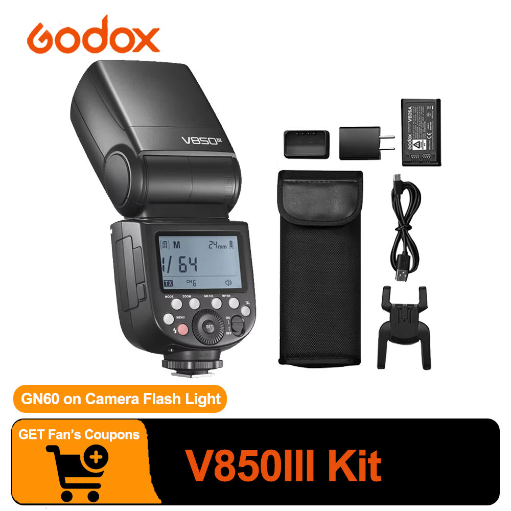 Photography Lighting Kit Godox - Godox V850III Kit Li-Ionen-Blitz 76ws GN60