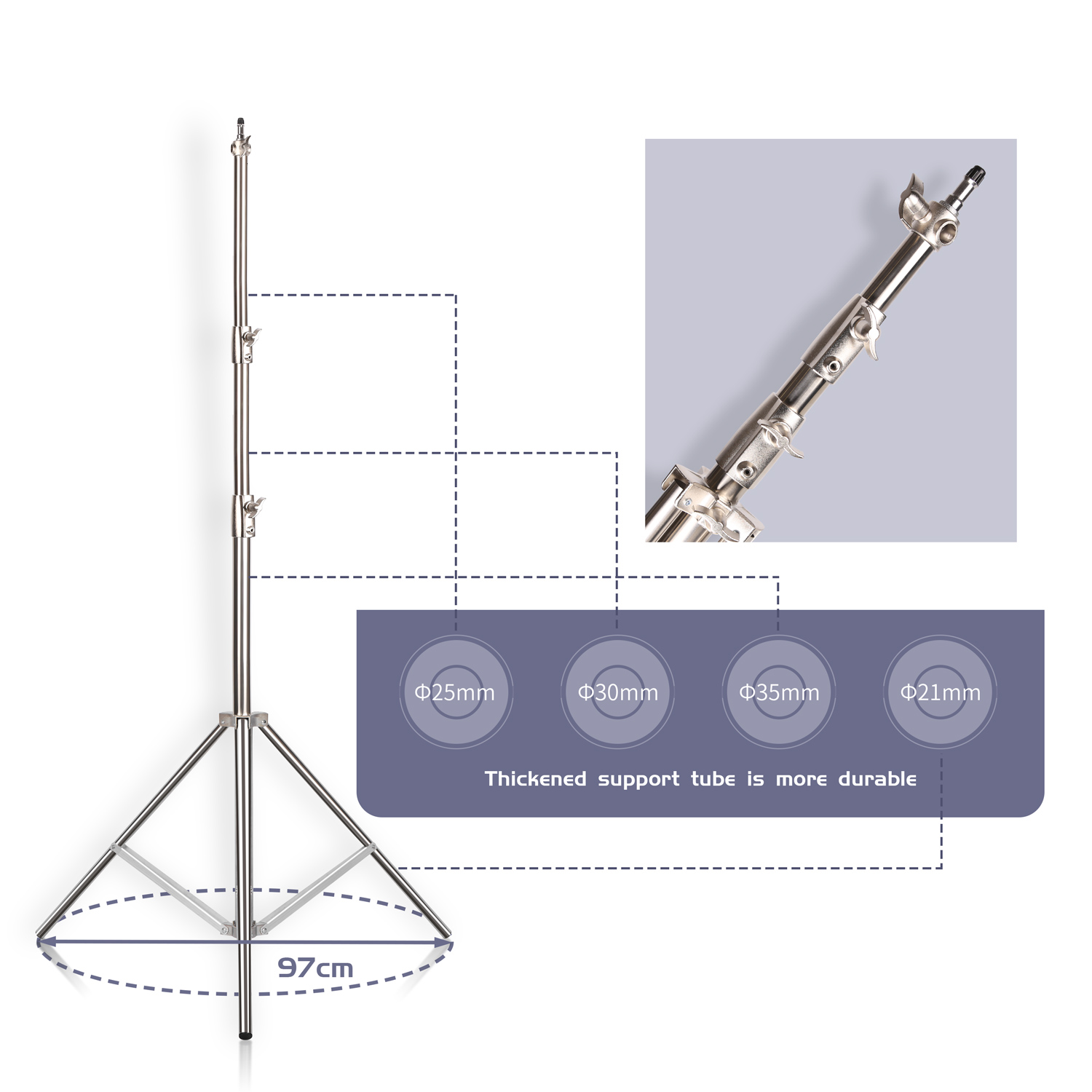 SH 2,8 M Edelstahl Licht Stehe – Photography Lighting And Background Bewertung und Preis