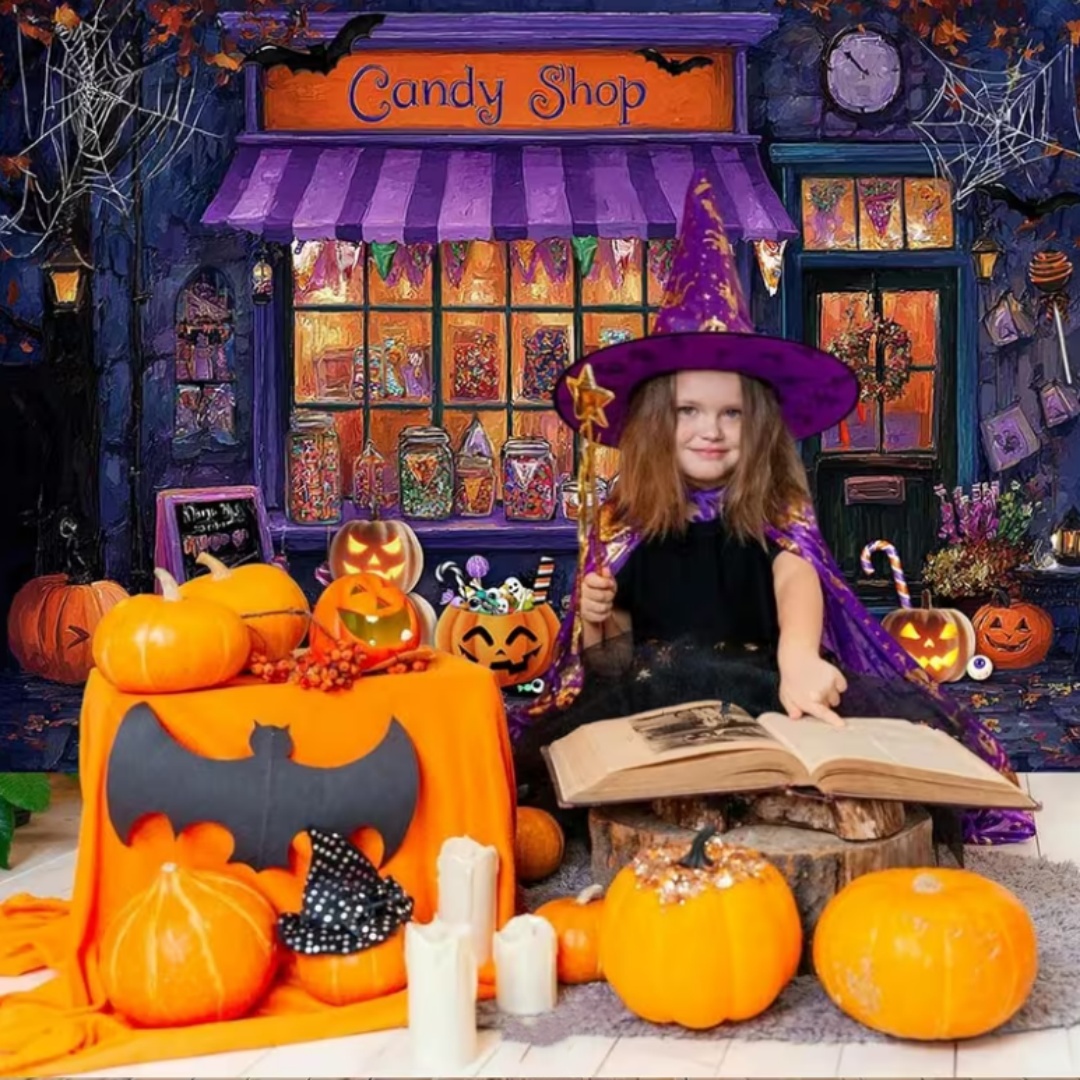 Lila Halloween-Shop Themenpart – Photography Lighting And Background Bewertung und Preis