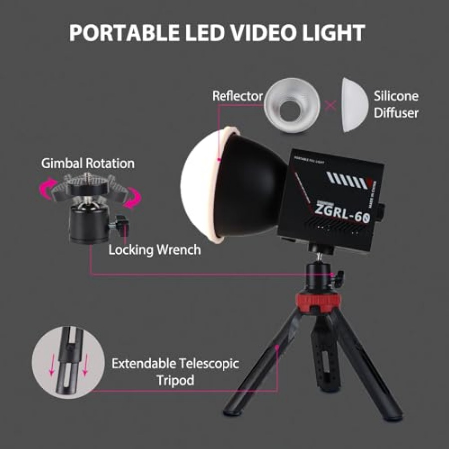 60W COB LED-Videoleuchte, trag – Photography Lighting Studio Bewertung und Preis