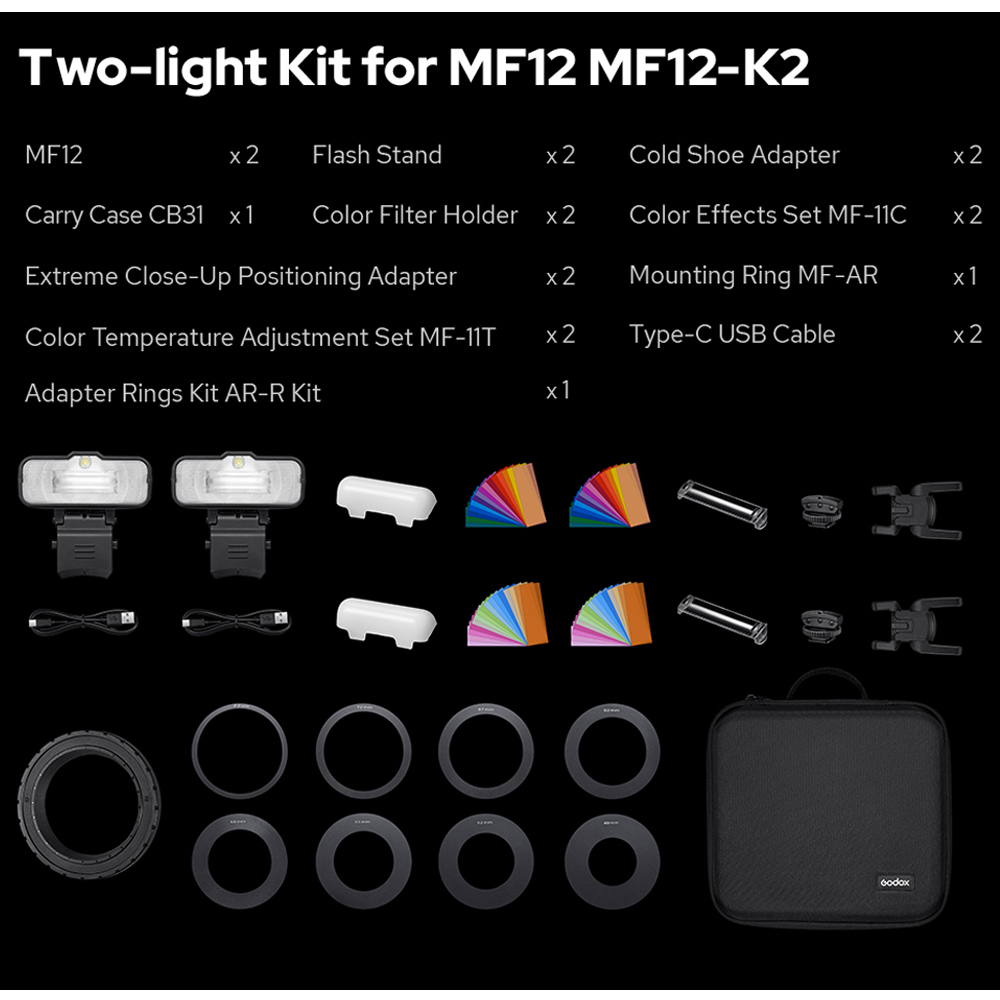 Godox MF12-K2 Makro-Blitz 2-Li – Photography Lighting Kit Godox Bewertung und Preis