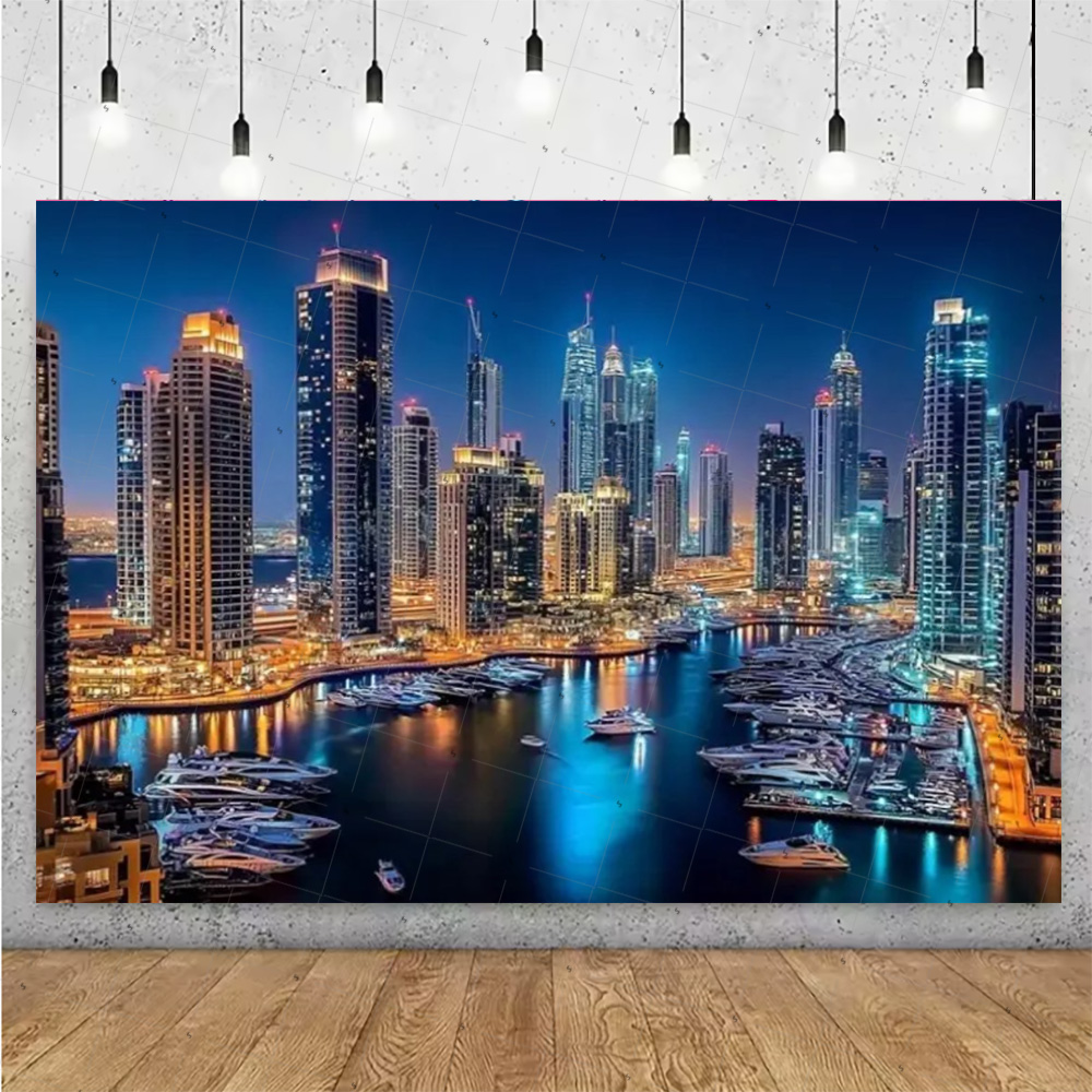 Nachtansicht Hochhaus Gebäude  – Photography Lighting Backdrop Bewertung und Preis