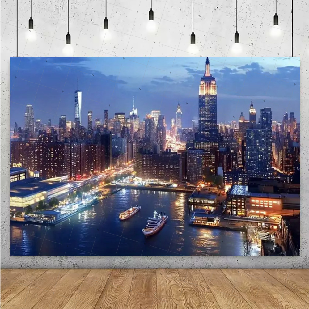 Nachtansicht Hochhaus Gebäude  – Photography Lighting Backdrop Bewertung und Preis